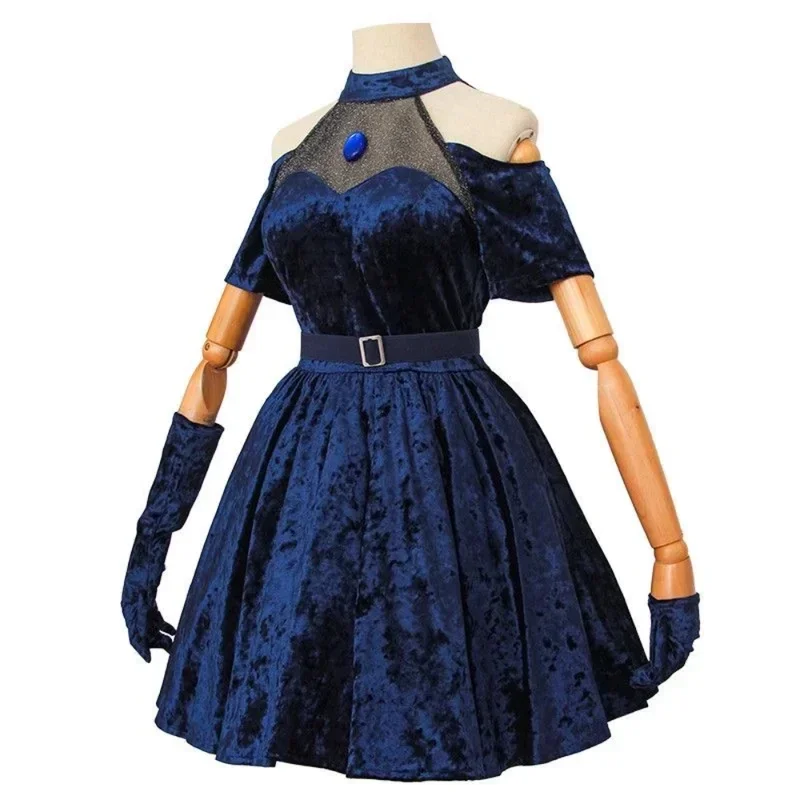 Fantasia de Cosplay Mizi: Traj - Anime Cosplay Blue Hair avaliação e preço