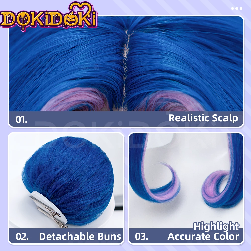 EM ESTOQUE Peruca Guinevere Ol - Anime Cosplay Blue Hair avaliação e preço