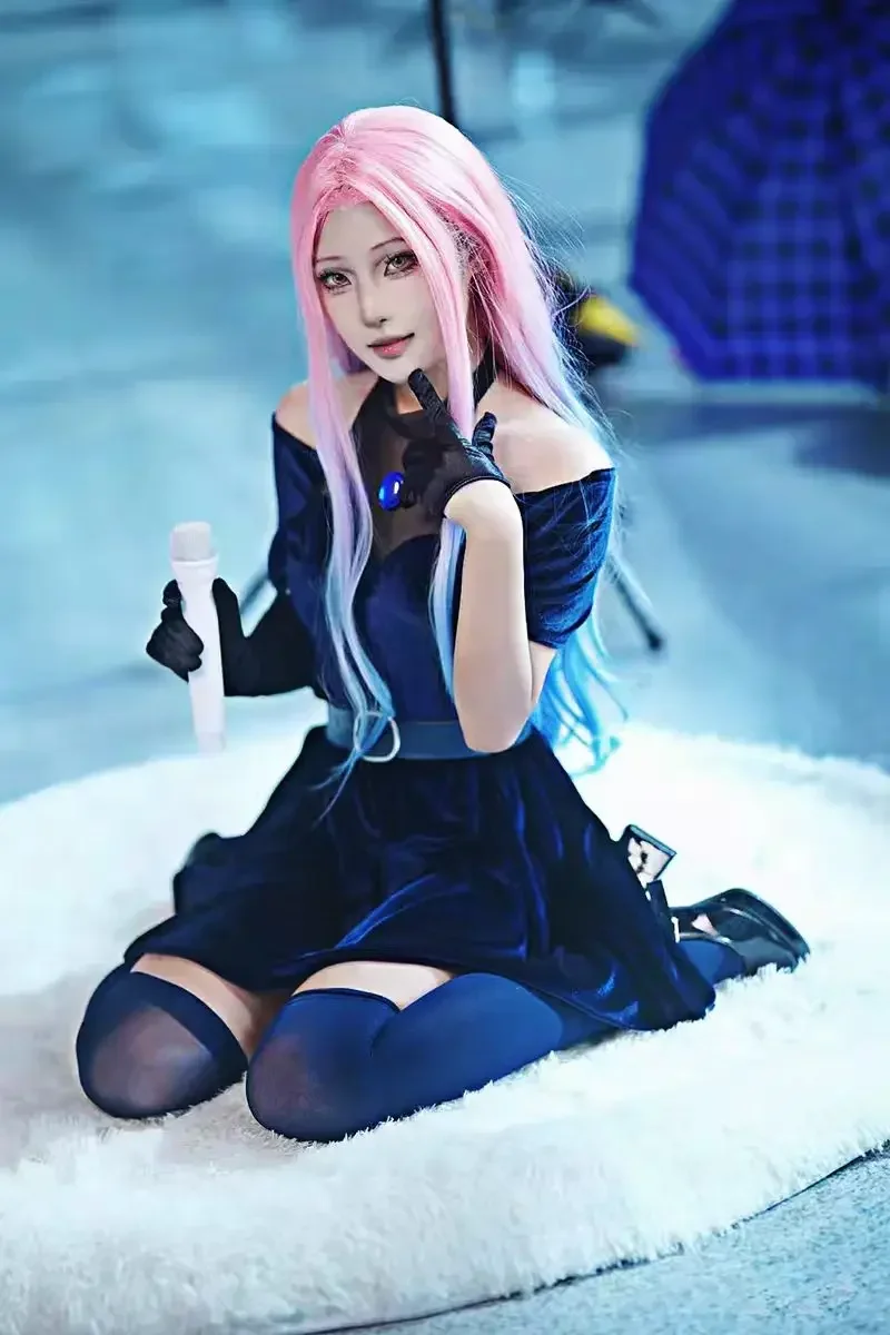 2026 Mizi Fantasia de Cosplay  - Anime Cosplay Blue Hair avaliação e preço
