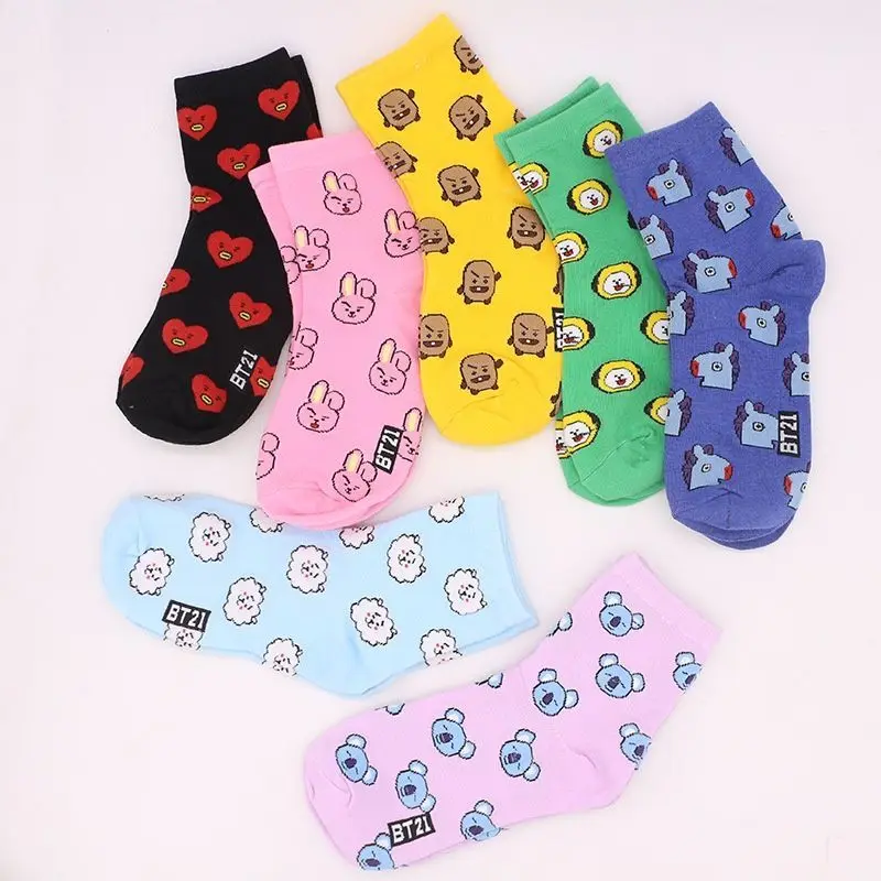 Meias de cano médio BT21 Koya  - Anime Cosplay Couple avaliação e preço